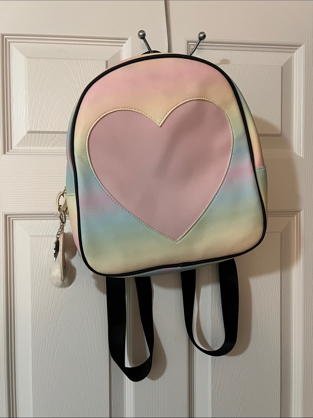 Pastel Heart Betsy Johnson Backpack - Pink Multicolor